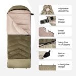 OneTigris Trailnap Sleeping Bag 3 Season Extra-Wide Warm for Camping Backpacking Travel Outdoor Activities - Image 5