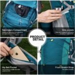 MOUNTAINTOP 25L/40L Hiking Backpack,Lightweight Travel Backpack for Men Women Outdoor Backpacking, Camping - Image 5