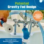 Rinseroo Slip-On Bathtub Faucet Sprayer Attachment. Ultra-Flex Dog Shower Adapter Portable With Pet Showerhead. Attach to Tub Spout 5 Foot Hose. No Install for Speedy Washing - Image 3