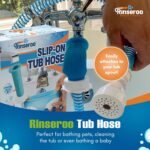 Rinseroo Slip-On Bathtub Faucet Sprayer Attachment. Ultra-Flex Dog Shower Adapter Portable With Pet Showerhead. Attach to Tub Spout 5 Foot Hose. No Install for Speedy Washing - Image 6