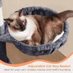 Yaheetech 57in Multi-Level Cat Tree Tower with Extended Platform, Padded Perch, Scratching Posts, and Ball — Indoor Activity Center for Large Cats - Image 6