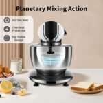Aifeel Stand Mixer, 8.5QT+ 6QT Two Stainless Steel Bowls Electric Food Mixer, 7 in 1 Multifunctional Kitchen Mixer with Dough Hook, Whisk, Beater, Meat Grinder,Pasta & Cookie Maker-Black - Image 4