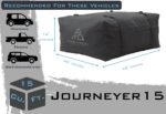 Journeyer 15 Cubic Feet Weatherproof Rooftop Cargo Carrier for Top of Vehicle, Attaches with or Without Roof Rack 40" L x 36" W x 18" H - Image 3