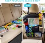 Matenf Car Organizer Back Seat with 9 Storage Pockets & 10″ Tablet Holder, 1Pack Seat Back Cover for Kids Toddlers, Kick Mats Protector, Keep Cars Vehicles Organized & Tidy, Travel Accessories - Image 3