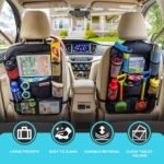 Matenf Car Organizer Back Seat with 9 Storage Pockets & 10″ Tablet Holder, 1Pack Seat Back Cover for Kids Toddlers, Kick Mats Protector, Keep Cars Vehicles Organized & Tidy, Travel Accessories - Image 4