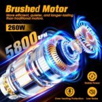 Cordless Car Buffer Polisher kit [2x 2000mAh 21V Batteries & 18 PCS Attachments] 6-Speed Orbital Design, LED Display, 6 Inch Lightweight Detailing Tool for Waxing, Polishing & Scratch Removal - Image 5