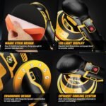 Cordless Car Buffer Polisher kit [2x 2000mAh 21V Batteries & 18 PCS Attachments] 6-Speed Orbital Design, LED Display, 6 Inch Lightweight Detailing Tool for Waxing, Polishing & Scratch Removal - Image 6