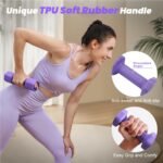 Zempox Adjustable Dumbbell Set of 2, 4 in 1 Hand Weights for Women at Home, 5 lb Weights Dumbbells set of 2, Each 2lb 3lb 4lb 5lb with TPU Soft Rubber Handle for Home Gym Exercise Training - Image 6