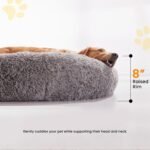Calming Dog Beds for Large Dogs, Faux Fur Donut Cuddler Dog Bed, Round Fluffy Pillow, Washable Pet Bed for Dogs Up to 80Lbs, 36inch - Image 3