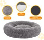 Calming Dog Beds for Large Dogs, Faux Fur Donut Cuddler Dog Bed, Round Fluffy Pillow, Washable Pet Bed for Dogs Up to 80Lbs, 36inch - Image 5