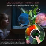 LOFICOPER Aquarium Thermometer, Digital Fish Tank Thermometer, Stick-on Reptile Thermometer with LED Touch Screen, Battery, for Fish, Aquatic Pets, Axolotl, Turtle, ℉ - Image 4