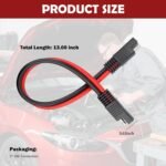 5PCS SAE Connector with 14 Gauge Wire,13 Inch 2 Pin SAE Battery Connector for Quick Disconnect,Multi-Purpose 12V SAEs Cable Plug Car Accessories for Cars,Boats,Motorcycles - Image 3