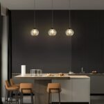 Crystal Chandeliers for Dining Room Lights Fixture Over Table, 3 Pack Black Modern Pendant Light Fixture，Crystal Pendant Lighting for Kitchen Island Bathroom Bar - Image 3