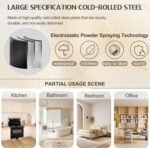 71" Tall Metal Storage Cabinet with 2 Doors and 4 Adjustable Shelves, Kitchen Pantry Cabinet White Freestanding Cupboard, 5 Tier Multifunctional Steel Storage for Office, Kitchen, Dining Room - Image 6