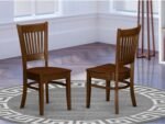 East West Furniture VAC-ESP-W Vancouver Kitchen Dining Chairs - Slat Back Wood Seat Chairs, Set of 2, Espresso - Image 3