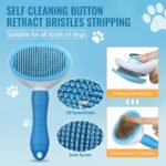 8 in-1 Dog Grooming Kit - Supplies for Short and Long Hair Dogs & Cats, Dog Brushes for Grooming, Dematting Comb for Pet, Bath Brush, Flea Comb, Pet Donditioner, Set in Blue - Image 4