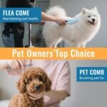 8 in-1 Dog Grooming Kit - Supplies for Short and Long Hair Dogs & Cats, Dog Brushes for Grooming, Dematting Comb for Pet, Bath Brush, Flea Comb, Pet Donditioner, Set in Blue - Image 6