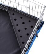 Amazon Basics - Comfortable Indoor-Outdoor Small Pet Guinea Pig Habitat Cage with Canvas Bottom, Blue, 46.65"L x 13.78"W x 23.62"H - Image 4