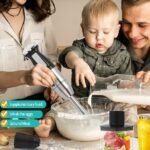 Immersion Hand Blender, 400W Stainless Steel Electric Handheld Stick Mixer with Adjustable Speed and Detachable Shaft for Smoothies Soups Shakes Puree - Image 4