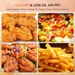 Nuwave Brio 15.5Qt 10-IN-1 Air Fryer Rotisserie Oven, XL Family Size, Even & Crisp AirFry, Reheat, Roast, Dehydrate for Quick Meals, 50°-425°F Control, 100 Presets & 50 Memory, Dishwasher-Safe, 1800W - Image 8