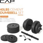 CAP Barbell 40-Pound Adjustable Cement Dumbbell Set – Versatile Vinyl Coated Weights for Home Gym Excellence - Image 3