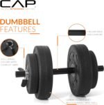 CAP Barbell 40-Pound Adjustable Cement Dumbbell Set – Versatile Vinyl Coated Weights for Home Gym Excellence - Image 4