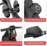 SereneLife Air & Magnetic Rowing Machine - Measures Time, Distance, Stride, Calories - For Gym or Home Cardio Workout - Image 5