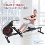 SereneLife Air & Magnetic Rowing Machine - Measures Time, Distance, Stride, Calories - For Gym or Home Cardio Workout - Image 7