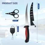 Fishing Kit,Filleting Knife,Hook Remover,Fish Grip, Line Cutter,Fishing Scale, Pliers with Lanyards,Not Include Batteries - Image 7