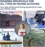 Fishing Kit,Filleting Knife,Hook Remover,Fish Grip, Line Cutter,Fishing Scale, Pliers with Lanyards,Not Include Batteries - Image 8