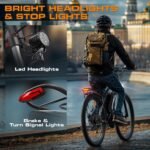 Electric Bike 48V 17.5Ah (840Wh) with Peak 1500W 29'' Wheels for Adults, Max 34mph 30-80 Miles with Disc Brakes, 21-Speed, Front Suspension for Off-Road Riding - Image 6