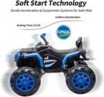 Shark Kids ATV 4 Wheeler, 24V 4WD Electric ATV Ride On Toy for Big Kids, 4X200W Motor, 5.6Mph Max Speed - Blue - Image 5