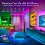 50FT Smart LED Strip Lights, Sync to Music with 40 Key Remote Controller，Lighting Strips with App Control LED Lights for Bedroom,Christmas Lights decration (Multi-Colored, 50FT) - Image 5