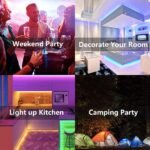 50FT Smart LED Strip Lights, Sync to Music with 40 Key Remote Controller，Lighting Strips with App Control LED Lights for Bedroom,Christmas Lights decration (Multi-Colored, 50FT) - Image 6