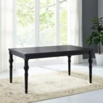 Roundhill Furniture Leviton Urban Style Dark Washed Wood Dining Set: Table, 4 Chairs and Bench, Purple - Image 3