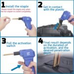 WEP 960-V Plastic Welder Kit 110V with LED Lights with 200 Hot Staples and Pliers for Car Bumper Plastic Welding, Plastic Gas Tank Repair, a Great Automotive Tools for Mechanics - Image 3