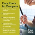 KNOT KNEEDLE The Epic – Advanced Fishing Knot Tying Tool for 25+ Knots – Fast, Easy Knot Tyer for Fly Fishing, Small Tippet, and Weak Grip Strength – Anodized Aluminum & Stainless Steel - Image 5