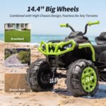 Shark Kids ATV 4 Wheeler, 24V 4WD Electric ATV Ride On Toy for Big Kids, 4X200W Motor, 5.6Mph Max Speed - Green - Image 5