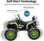 Shark Kids ATV 4 Wheeler, 24V 4WD Electric ATV Ride On Toy for Big Kids, 4X200W Motor, 5.6Mph Max Speed - Green - Image 6