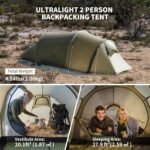 Naturehike Opalus UL 4 Season Tents for Camping, Windproof 2-3 Person Winter Camping Tent, Double Layer Cold Weather Tunnel Tent with Vestibule - Image 3
