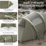 Naturehike Opalus UL 4 Season Tents for Camping, Windproof 2-3 Person Winter Camping Tent, Double Layer Cold Weather Tunnel Tent with Vestibule - Image 4