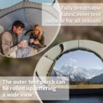 Naturehike Opalus UL 4 Season Tents for Camping, Windproof 2-3 Person Winter Camping Tent, Double Layer Cold Weather Tunnel Tent with Vestibule - Image 5