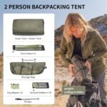Naturehike Opalus UL 4 Season Tents for Camping, Windproof 2-3 Person Winter Camping Tent, Double Layer Cold Weather Tunnel Tent with Vestibule - Image 6