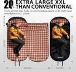 Cotton Flannel Sleeping Bag for Adults,4 Season Extra Big&Tall XXL Portable Sleeping Bag for Winter Cold Weather,Camping SleepingBag with Compression Sack,Hiking Backpacking, Indoor Outdoor - Image 3