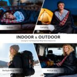 Cotton Flannel Sleeping Bag for Adults,4 Season Extra Big&Tall XXL Portable Sleeping Bag for Winter Cold Weather,Camping SleepingBag with Compression Sack,Hiking Backpacking, Indoor Outdoor - Image 5