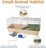 Amazon Basics Top Access Small Animal, Rabbit & Guinea Pig Cage, Ferret Cage Habitat With Accessories, Jumbo, Multicolor, 48.6"L x 26.6"W x 20.6"H - Image 4