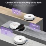 Bagotte Robot Vacuum and Mop, Robotic Vacuum Cleaner with Self Emptying Station for 60 Days, 5000Pa Suction, LiDAR Navigation, No-Go Zones,Wi-Fi/App/Alexa Control, for Carpets & Hard Floors - Image 4
