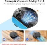 Lefant LiDAR Robot Vacuum and Mop Combo,75-Days Self-Emptying,6000Pa Powerful Scution,Multi-Floor Mapping, No-Go Zones,140 Min Runtime,2.4G/5G WiFi/Alexa/APP/iWatch,M2 Plus Black - Image 5