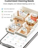 Lefant LiDAR Robot Vacuum and Mop Combo,75-Days Self-Emptying,6000Pa Powerful Scution,Multi-Floor Mapping, No-Go Zones,140 Min Runtime,2.4G/5G WiFi/Alexa/APP/iWatch,M2 Plus Black - Image 7
