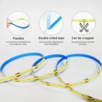 COB LED Strip Lights 100ft,3000K DC 24V Dimmable Warm White Flexible LED Rope Lights for Bedroom,with Remote and app Control LED Lights Strip for Living Room, Shelf, Cabinet - Image 7